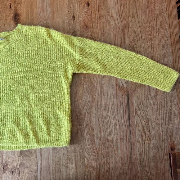 Madewell Ribbed Crewneck Sweater in Heather Citron Size Large - Picture 9 of 12